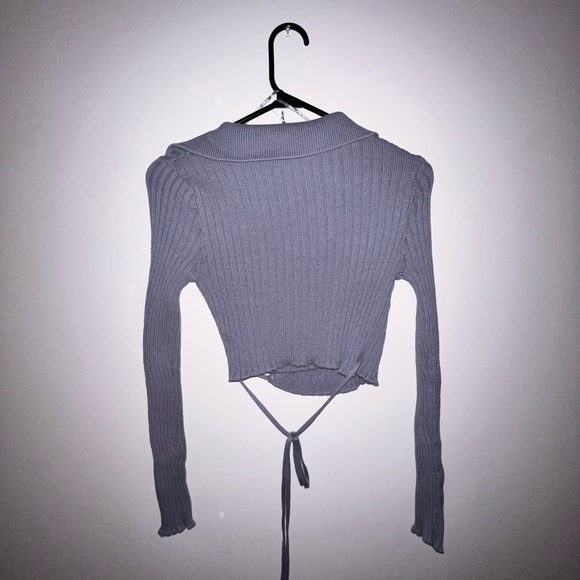 AÉROPOSTALE - Long sleeves crossover top (Blue, Size M) - Picture 5 of 5